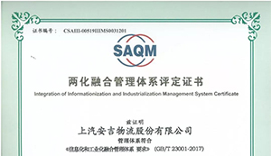 行业领先！上汽sunbet申搏通过“两化融合”管理体系评定！